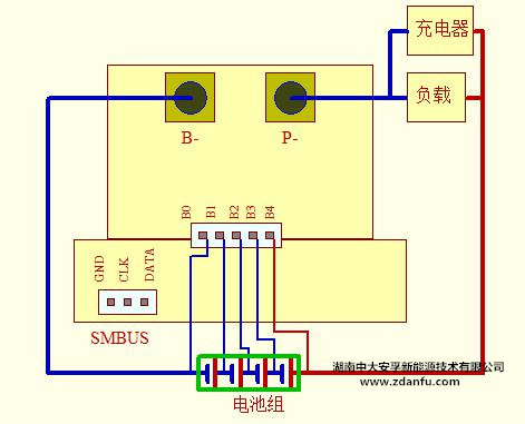 4串150A磷酸铁锂保护板接线示意图