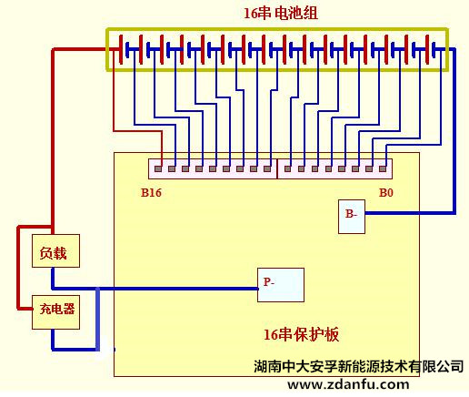 16串磷酸铁锂电池保护板接线图